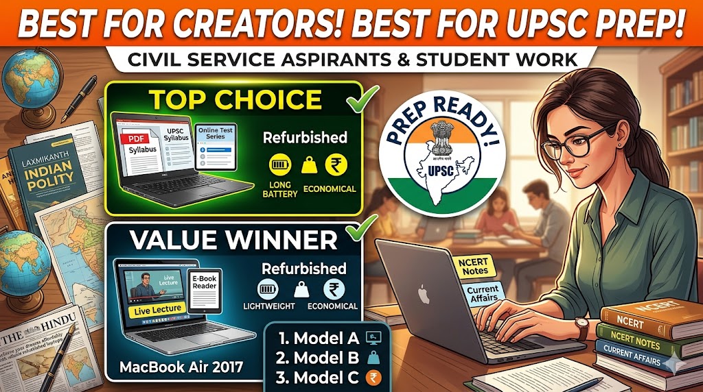 Best Refurbished Laptops for Civil Service (UPSC) Preparation