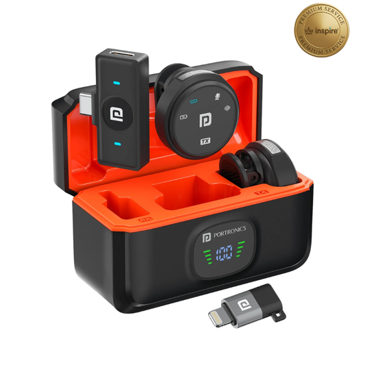 Portronics Vlogmate (POR 2320) Wireless Mic | For Teaching, Vlogging & Meetings
