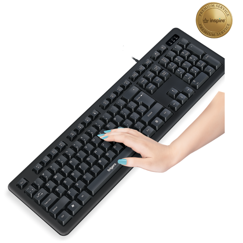 Fingers AiryClick Wired Keyboard | Slim, Silent & Multimedia Ready