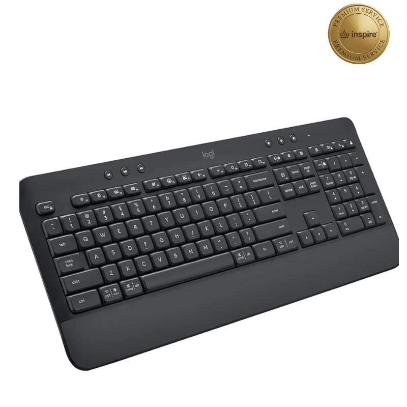 Logitech Signature K650 Wireless Keyboard - Comfortable Full-Size Wireless Keyboard with Bluetooth and USB