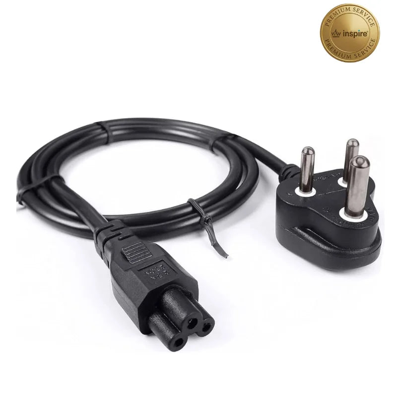 Laptop 3-Pin Power Cable - Universal 3 Pin Power Cord for Laptop Chargers and Adapters